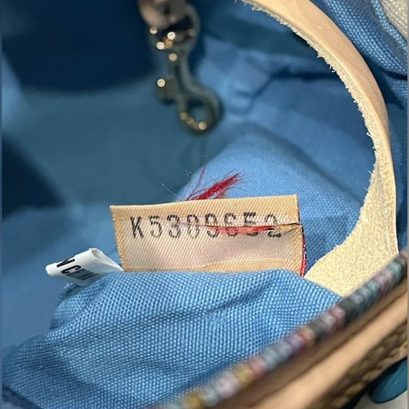 DOONEY & BOURKE VINTAGE Y2K MULTICOLOR RAINBOW MONOGRAM BARREL SHOULDER BAG - Picture 9 of 11
